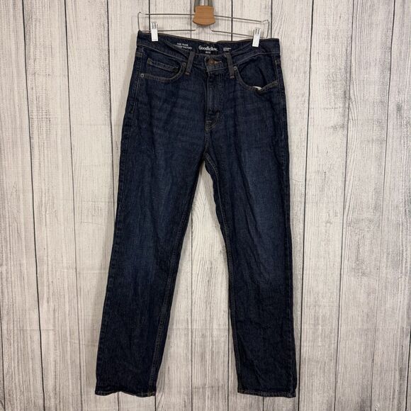 Goodfellow & Co. Men's W32 x L30 Blue Straight Recto Dark Wash Denim Jeans - Picture 1 of 5